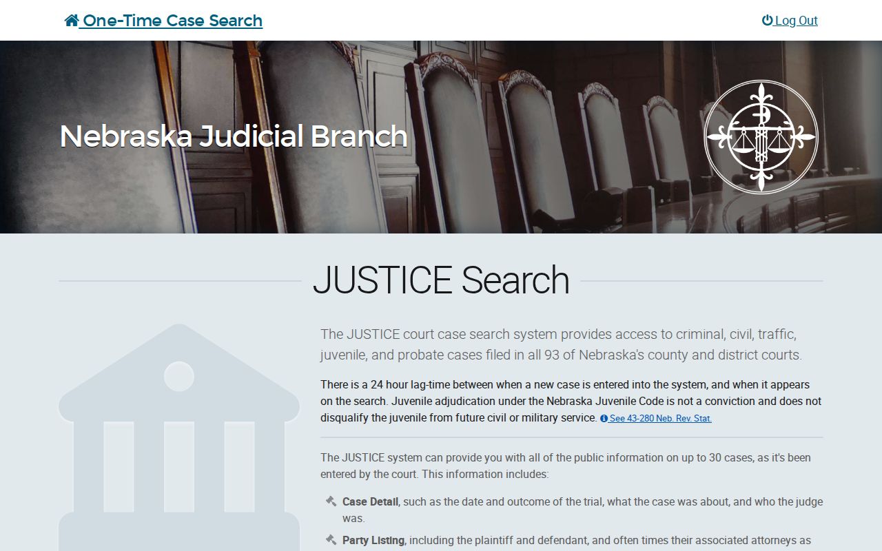 Knox County case lookup JUSTICE search fields