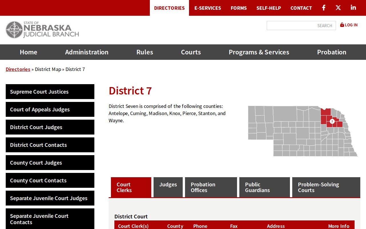 Knox County court dates District 7 court contacts source