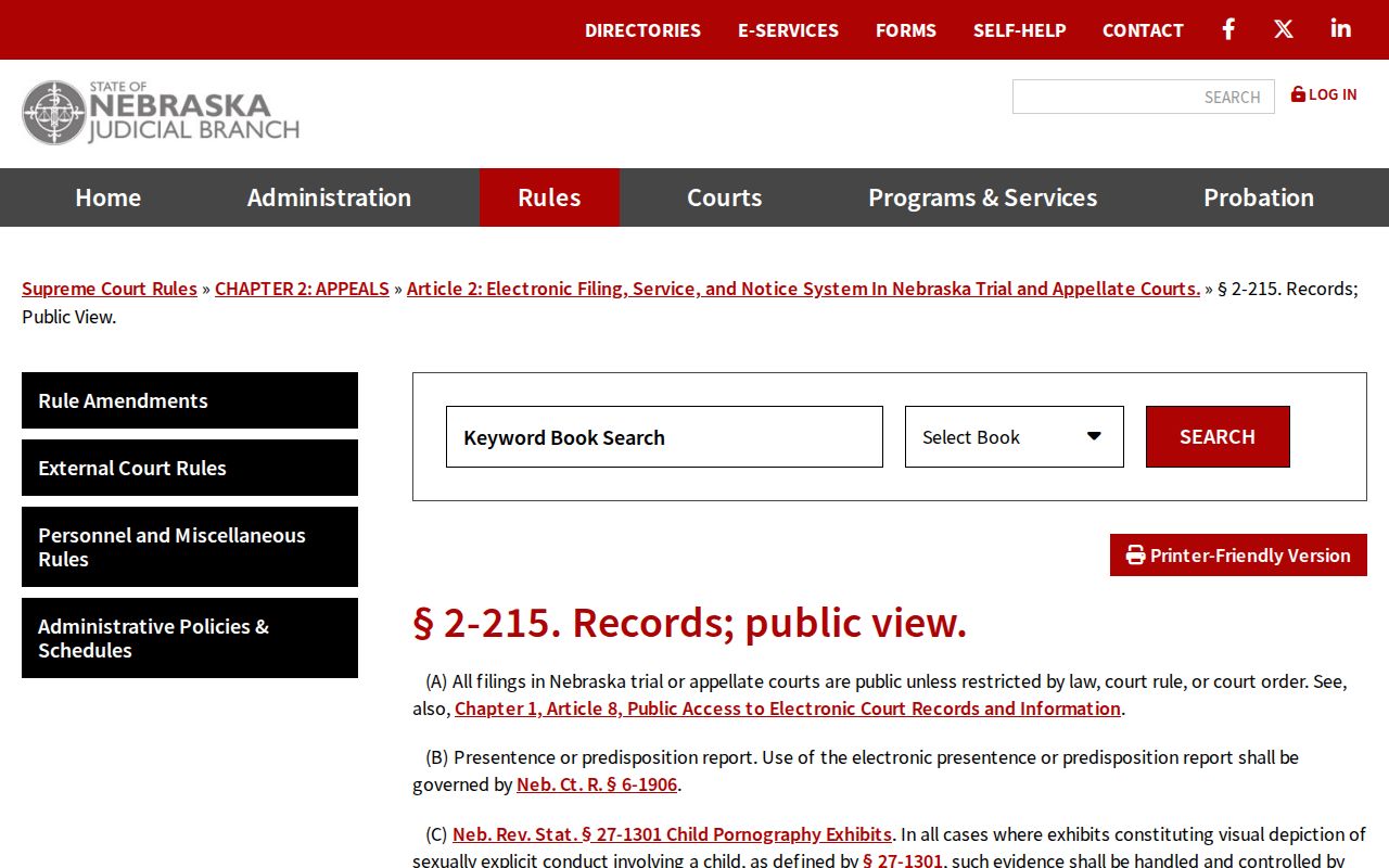 Knox County court dates electronic records public-view rule