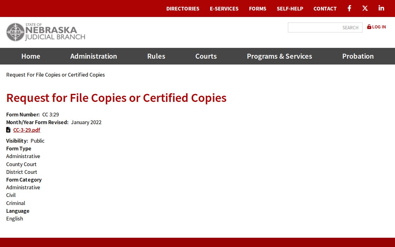 Knox County court records official file and certified copy instructions