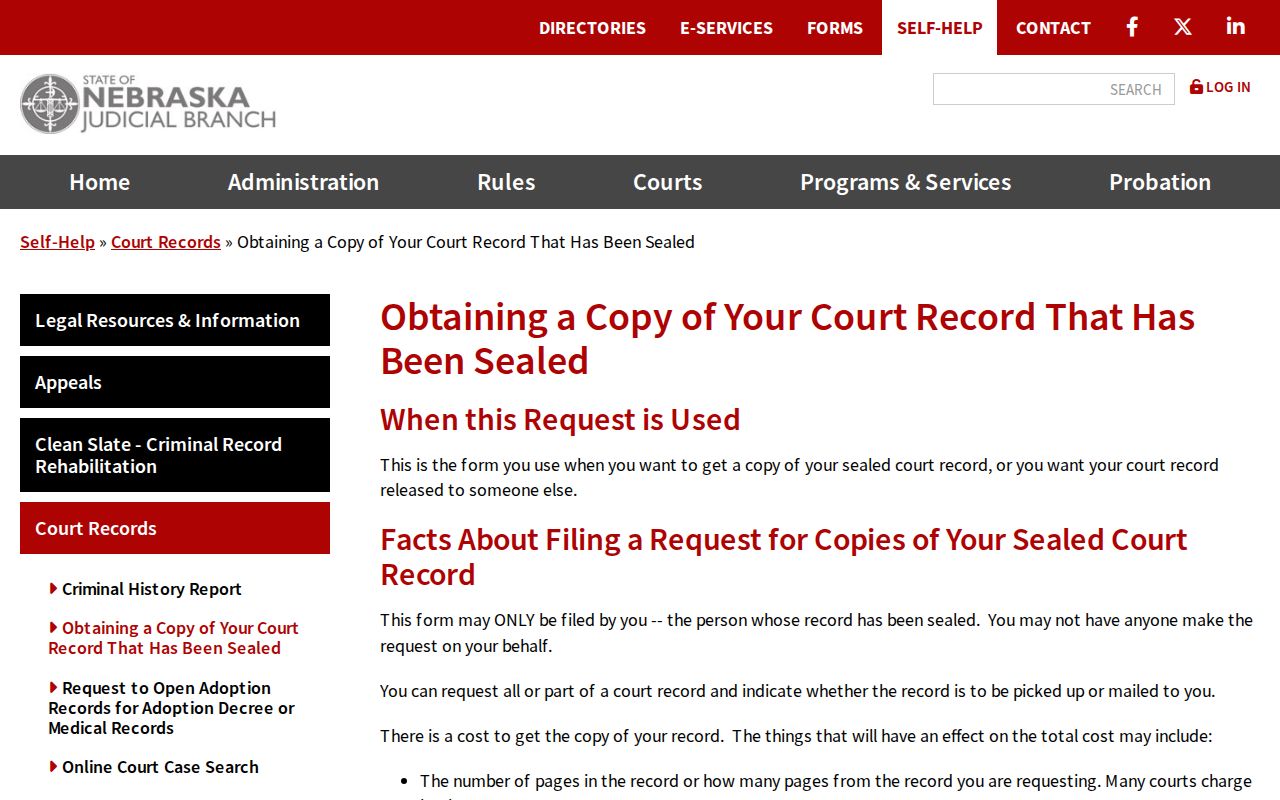 Knox County court records sealed record copy instructions