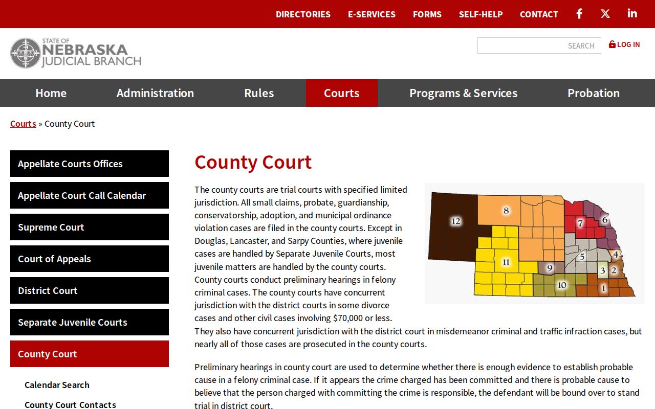 Knox County criminal docket County Court jurisdiction source