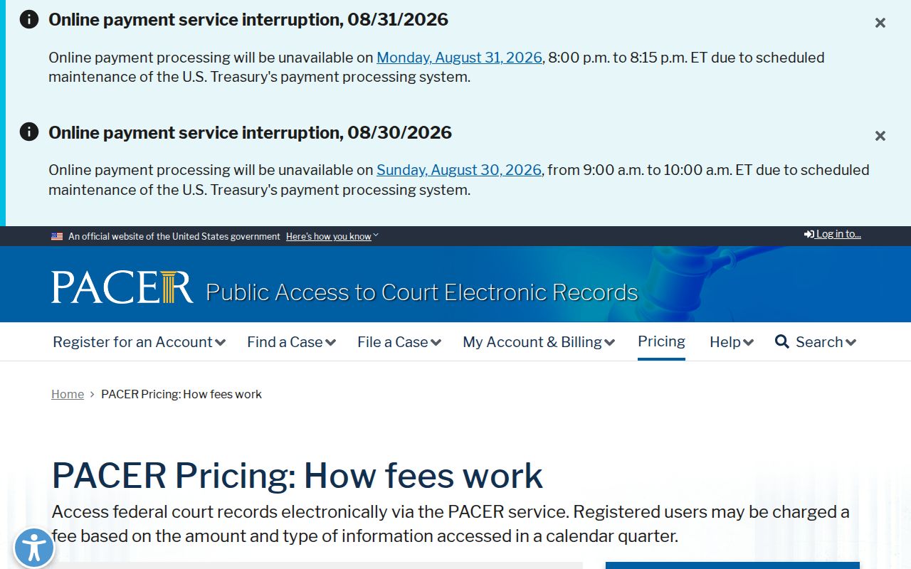 Knox County criminal docket official federal court access comparison