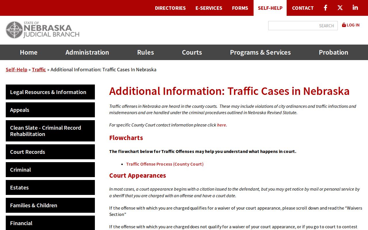 Knox County traffic tickets Nebraska traffic case information